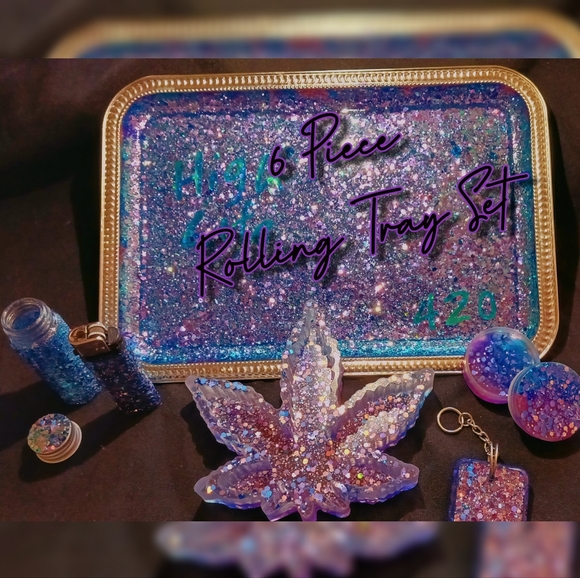 6 piece Rolling Tray Set - Picture 1 of 12